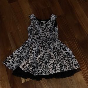 White and black dress